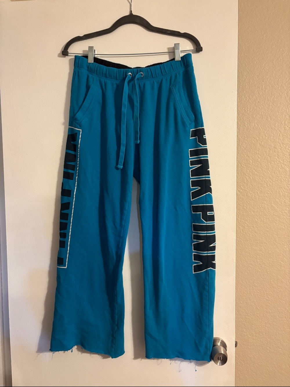 PINK Victoria's Secret Teal/Black Lounge Sweatpants